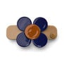 Dark blue retro flower barrette