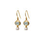 Pearl and chalcedony earrings by Mirabelle