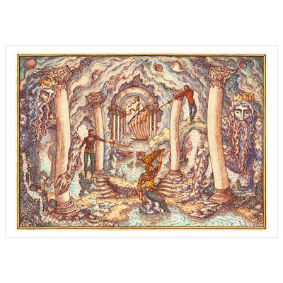 The Moon Grotto by Lukas the Illustrator - A2 print