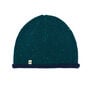 Teal organic cashmere beanie