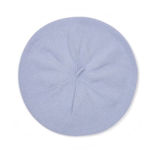 Periwinkle blue cashmere merino beret