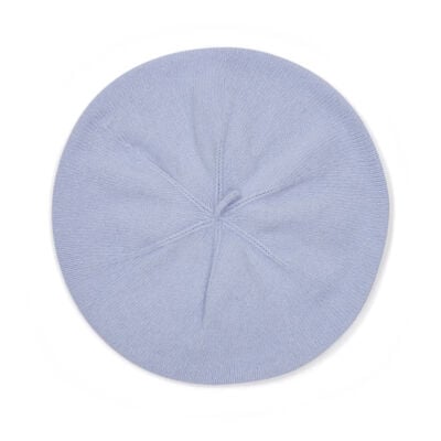 Periwinkle blue cashmere merino beret