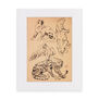 An archival quality print reproducing a Charles Jacqueau study for Cartier, mounted in white.
