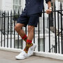 Kuba patterned red socks by Afropop