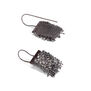 Silver wire mesh beaded earrings by Milena Zu