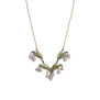 Lily of the Valley necklace made in bronze and freshwater pearls