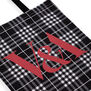 White plaid tote bag
