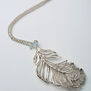 Peacock feather necklace by Alex Monroe