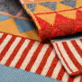 Powder blue pattern wool scarf