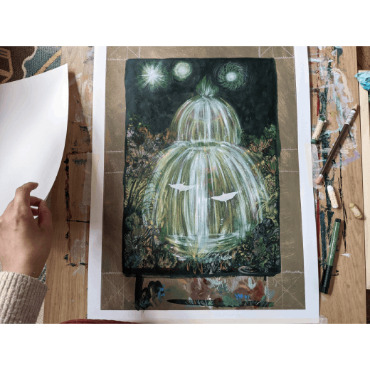 Night at the Fountain By Suhaylah Hamid - limited edition print