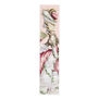 Pink bookmark featuring a fashion illustration depicting a court lady in lavish dress holding a fan.