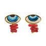 Porcelain evil eye earrings by Ottoman Hands