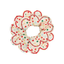 Heart print scrunchie