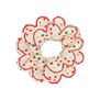 Cute kids scrunchie with heart pattern and scalloped edges