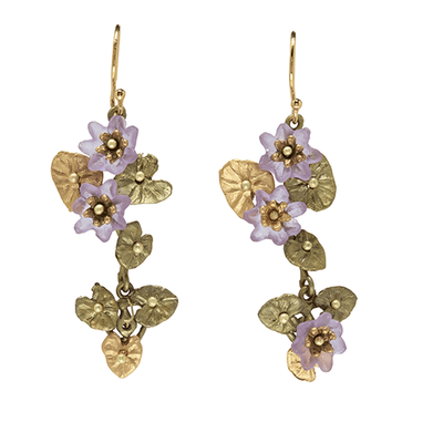 Giverny waterlily hook earrings by Michael Michaud