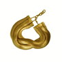 Gold plated brass bracelet made up of three chains.