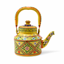 Decorative yellow floral tea kettle