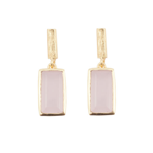 Stud rose onyx earrings by Shan Shan
