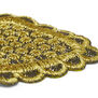 Gold heart embroiedered patch