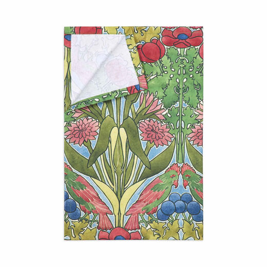 Kathleen Kersey Parrots tea towel