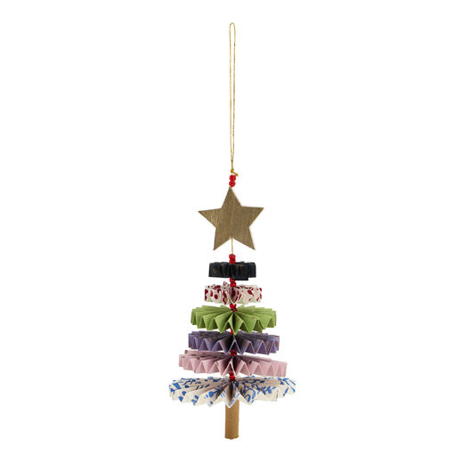 Paper Christmas tree hanging decoration
