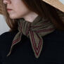 Green cashmere neckerchief scarf