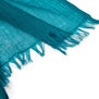 Peacock blue merino scarf by Kashmir Loom