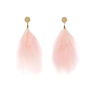 Pink feather earrings
