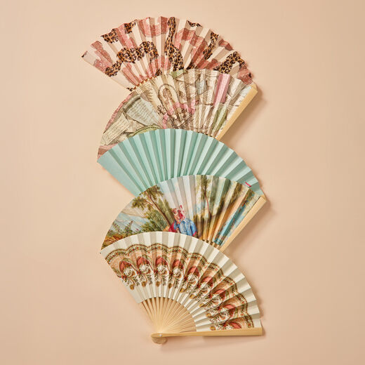 Lovers painting hand fan
