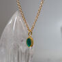 Green onyx reversible pendant necklace by Mirabelle