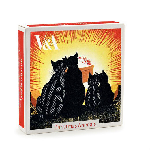 Christmas Animals Christmas card box (pack of 20, 4 designs)