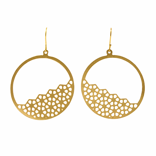 Jali round earrings