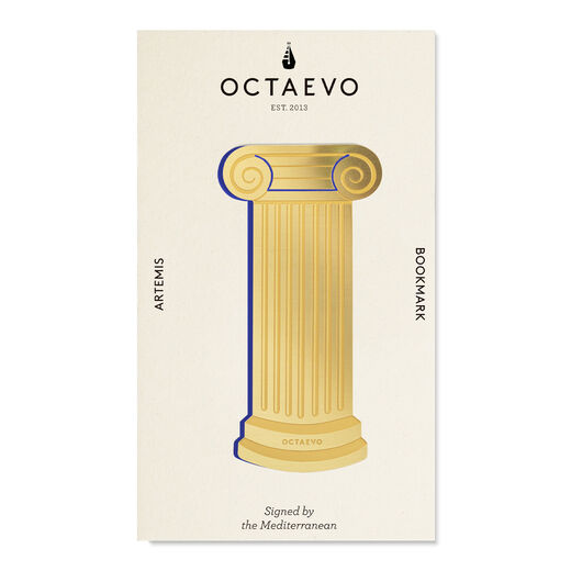 Brass bookmark shaped as golden greek column