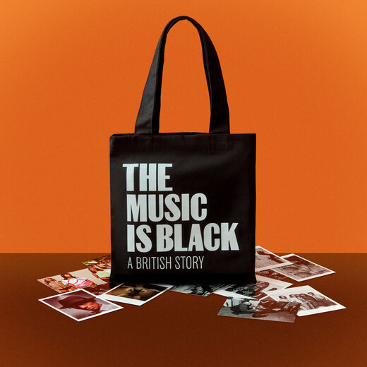 The Music is Black tote bag