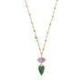 Green agate heart necklace by Katerina Psoma