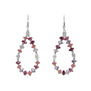 Purple bead hook earrings