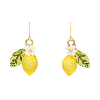 Lemon glass earrings
