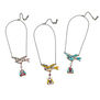 Bird and bee necklace by Annie Sherburne - assorted