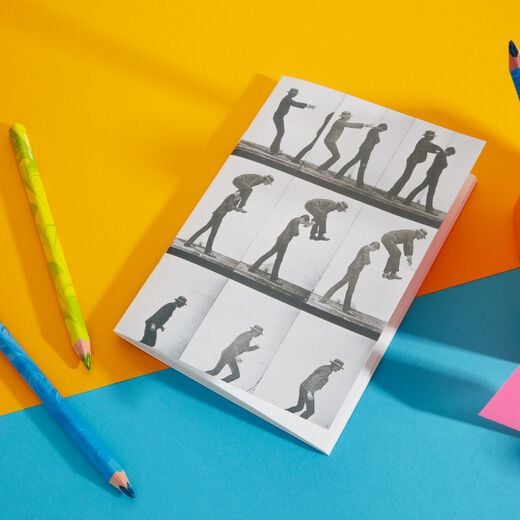Eadweard Muybridge Leapfrog A5 plain notebook
