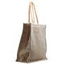 Cotton stripe jute bag