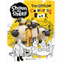 colouring book featuring illustrated scenes with Shaun the Sheep 