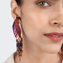 Peacock beadwork earrings by Olivia Dar