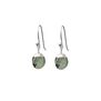 Prehnite hoop earrings by Mirabelle