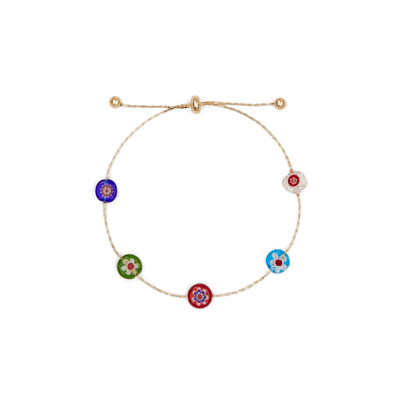 Millefiori bead adjustable bracelet