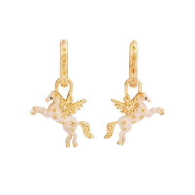 Pegasus huggie earrings by Fable England