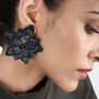 Floral beadwork earrings by Olivia Dar