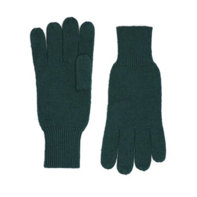 Teal merino gloves
