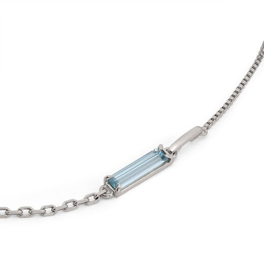 Quartz silver chain necklace by SWEETLIMEJUICE