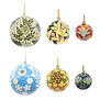 Arts & Crafts baubles set of 6