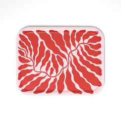 Red leaves serving tray